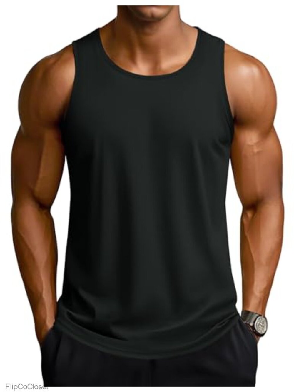Men's Workout Tank Top Sleeveless Quick Dry UPF 50+ Gym Running Active